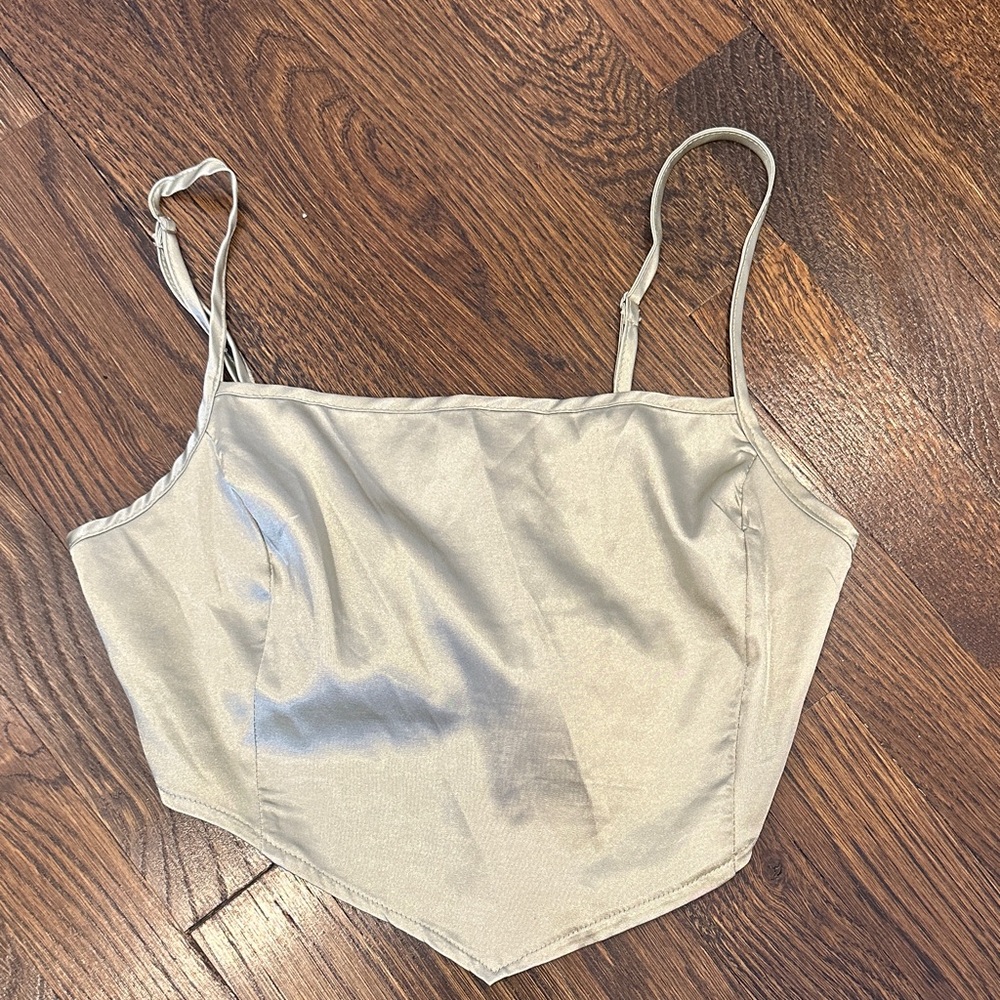 Satin Green Cami Top